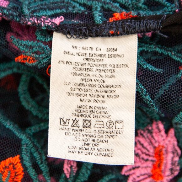 Anthropologie Moulinette Soeurs Black Floral Embroidered Tunic Top, size M - Picture 12 of 12